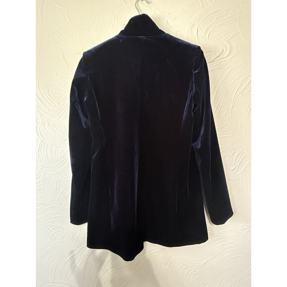 On Parle De Vous Paris Velvet Blazer Navy Blue Double Breasted Jacket T1 - Picture 3 of 9